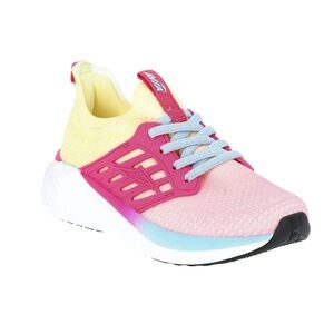 Avia Knit Cage Sneakers Pink Yellow Size 8 Toddler
